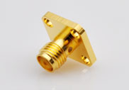 SMA 4 Hole Flange Mount Female connectors with Slot, DC to 18GHz