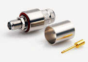 SMA Waterproof bulkhead female crimp for LMR400 Cable Connectors