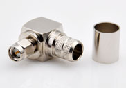 SMA Right Angle Male Connector Crimp for LMR400 Cable, DC to 3GHz