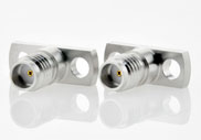 SSMA Female Connector 2 Hole Flange with Accept Pin, DC to 40GHz.