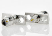 SSMA Female Connector 2 Hole Flange, Metal Through the Wall, DC to 40GHz.