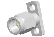 SSMA Male Connector 2 Hole Flange with Accept Pin, DC to 40GHz.