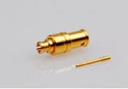 SSMP Straight Female Connector Solder .086/RG405 Cable, DC to 18GHz.