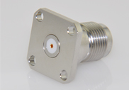 TNCA Female Connector 4 Hole Flange with Accept Pin, DC to 18GHz.