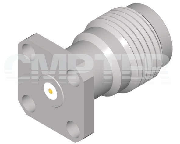 TNCA Female Connector 4 Hole Flange with Accept Pin