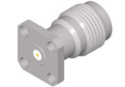 TNCA Female Connector 4 Hole Flange with Accept Pin, DC to 18GHz.