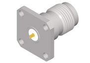 TNCA Female Connector 4 Hole Flange With Tab, DC to 18GHz.