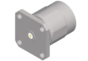 TNCA Male Connector 4 Hole Flange with Accept Pin, DC to 18GHz.