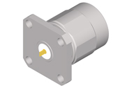 TNCA Male Connector 4 Hole Flange With Tab, DC to 18GHz.